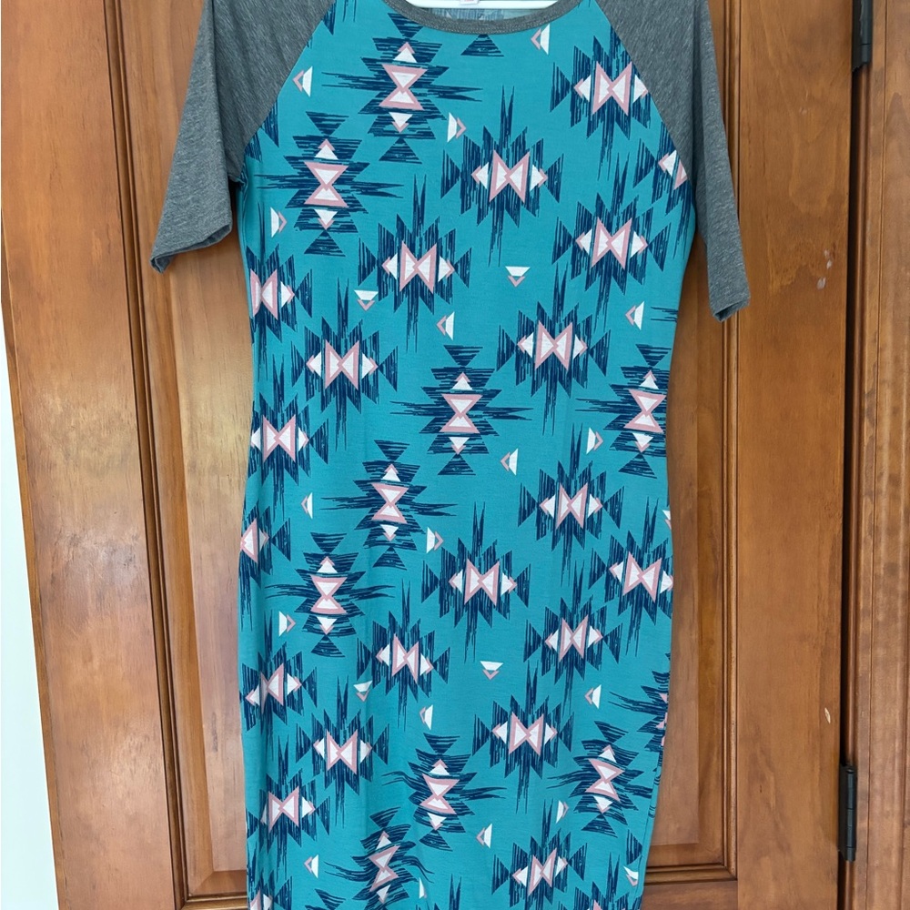 Stylish LulaRoe Geometric Patterned Dress